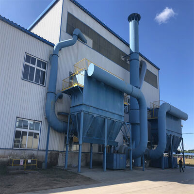 Çelik fabrikasındaki sinter makinesinin sonundaki darbeli torba filtre toz toplama ekipmanı